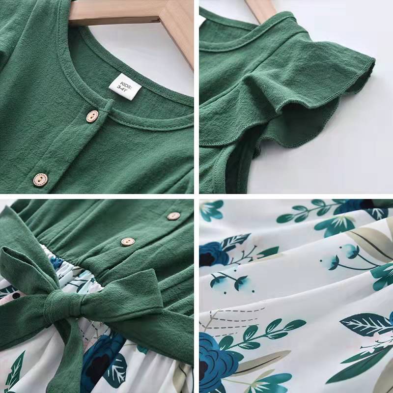 Family Set Flower Mommy and Me Clothes Ruffled Sleeve Mother Daughter Matching Dresses Fashion Mom Baby Woman Girls Cotton Dress Family Set Flower Mommy and Me Clothes Ruffled Sleeve Mother Daughter Matching Dresses Fashion Mom Baby Woman Girls Cotton Dress