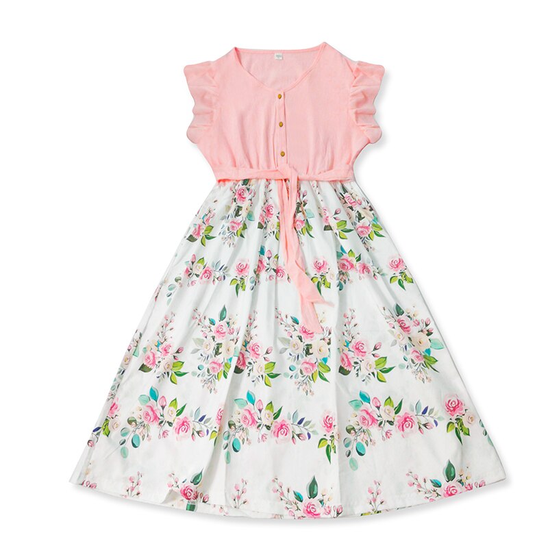 Family Set Flower Mommy and Me Clothes Ruffled Sleeve Mother Daughter Matching Dresses Fashion Mom Baby Woman Girls Cotton Dress Family Set Flower Mommy and Me Clothes Ruffled Sleeve Mother Daughter Matching Dresses Fashion Mom Baby Woman Girls Cotton Dress