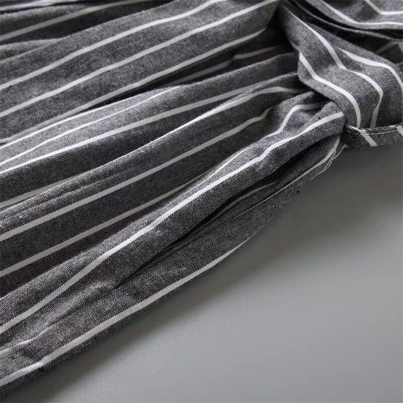 Striped Mother Daughter Matching Overalls Family Set One-Piece Mommy and Me Dresses Clothes Fashion Woman Girls Cotton Jumpsuits