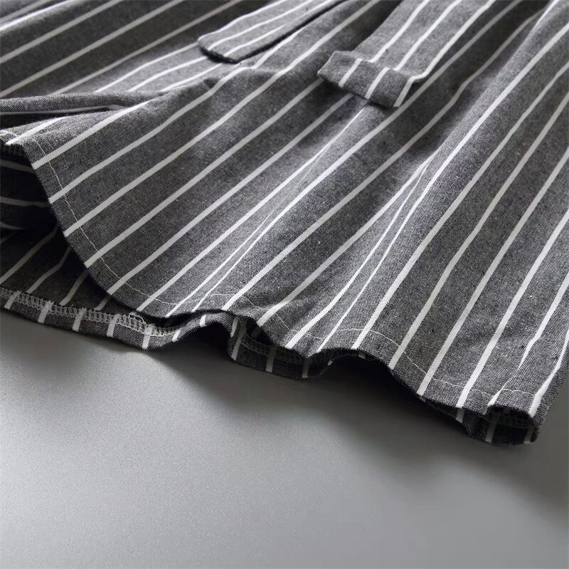 Striped Mother Daughter Matching Overalls Family Set One-Piece Mommy and Me Dresses Clothes Fashion Woman Girls Cotton Jumpsuits