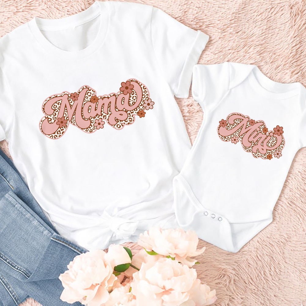 Mama mini Retro Family T-Shirt Family Group Shirts Mom Kid and Baby Matching Outfits tops Tee Baby Clothes Mama mini Retro Family T-Shirt Family Group Shirts Mom Kid and Baby Matching Outfits tops Tee Baby Clothes