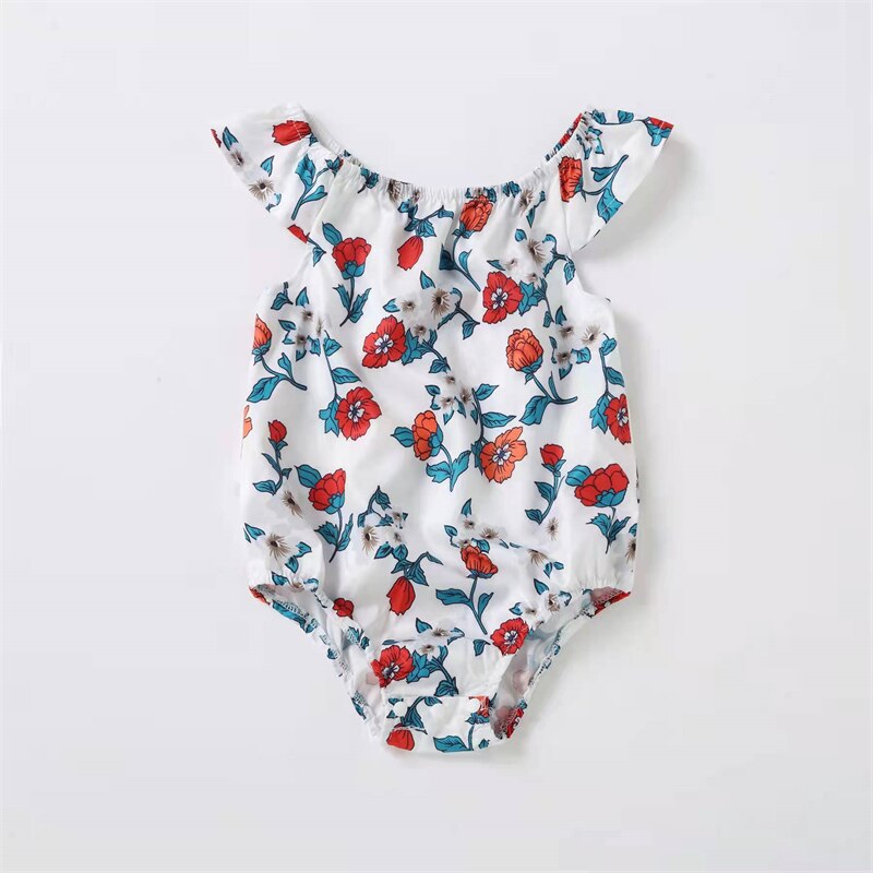 Flower Print Mother Daughter Matching Dresses Family Look Mommy and Me Clothes Outfits Mom Mum & Baby Women Girls Dress