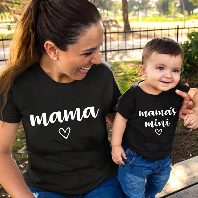 Summer Mama and Mama's Mini Family Matching Outfits Tshirt Mother and Daughter Clothes Mum T-Shirt Tops Baby Kids Girls Clothes Summer Mama and Mama's Mini Family Matching Outfits Tshirt Mother and Daughter Clothes Mum T-Shirt Tops Baby Kids Girls Clothes