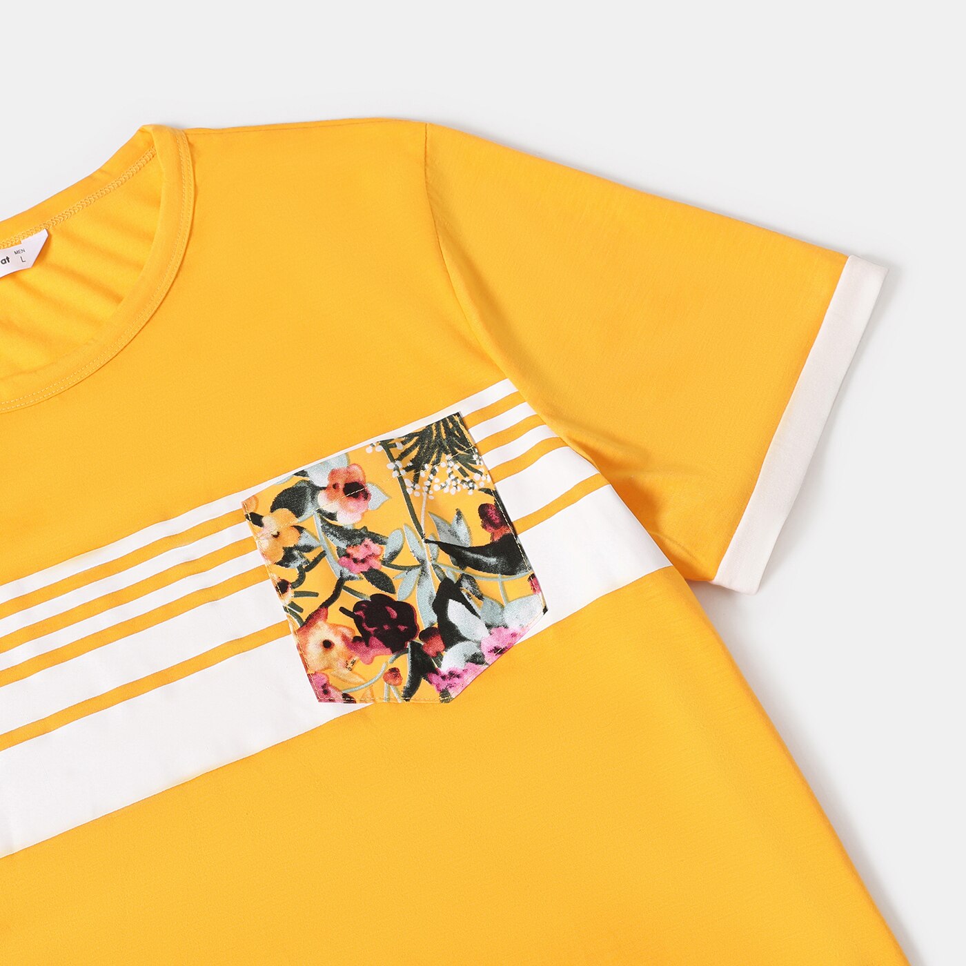 PatPat Family Matching Outfits Floral Print Ruffle-sleeve Belted Midi Dresses and Striped Short-sleeve T-shirts Sets PatPat Family Matching Outfits Floral Print Ruffle-sleeve Belted Midi Dresses and Striped Short-sleeve T-shirts Sets