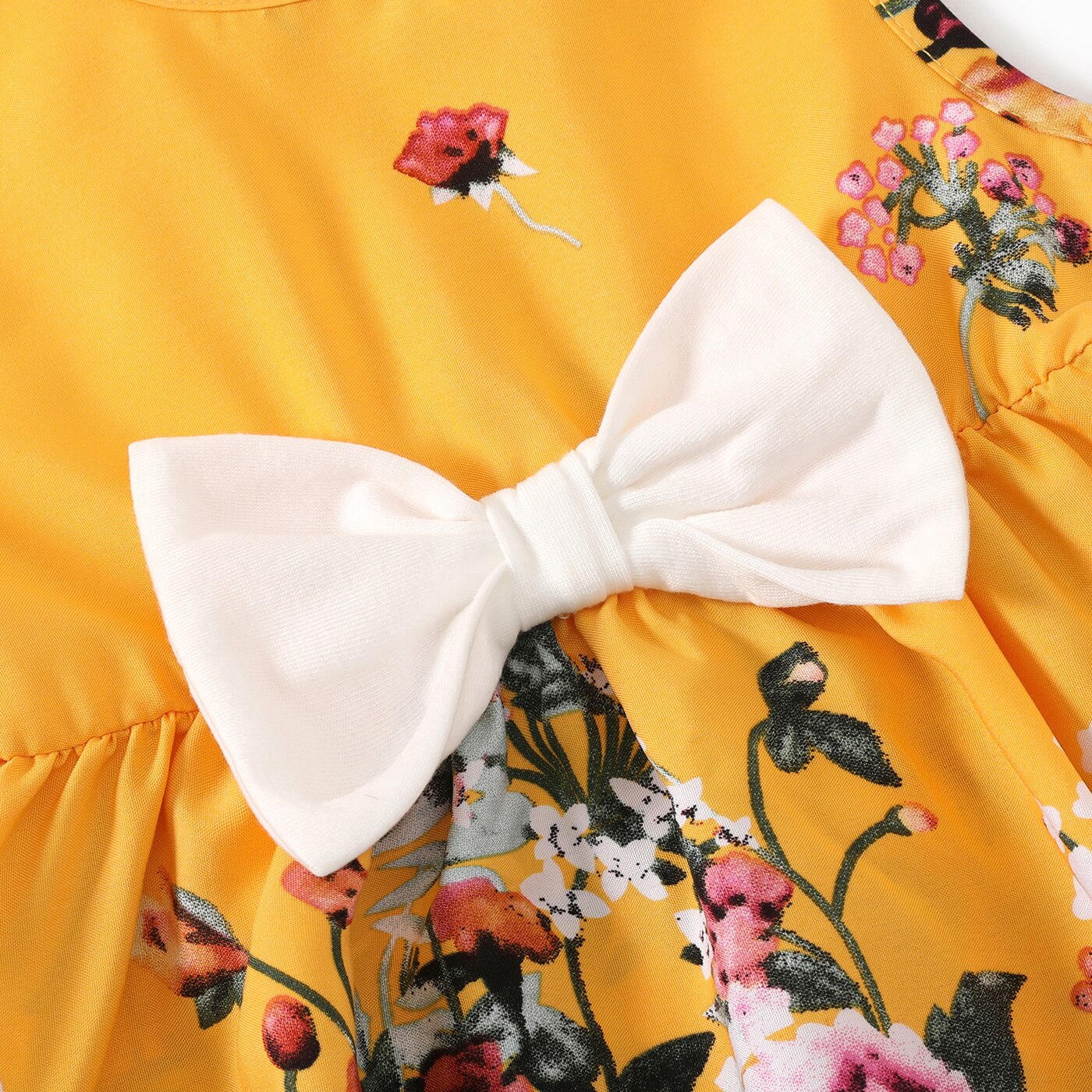 PatPat Family Matching Outfits Floral Print Ruffle-sleeve Belted Midi Dresses and Striped Short-sleeve T-shirts Sets PatPat Family Matching Outfits Floral Print Ruffle-sleeve Belted Midi Dresses and Striped Short-sleeve T-shirts Sets