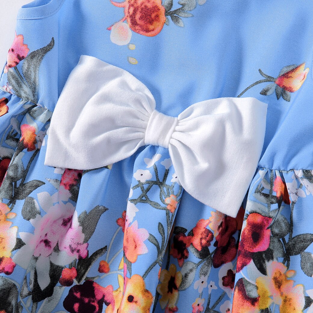 PatPat Family Matching Outfits Floral Print Ruffle-sleeve Belted Midi Dresses and Striped Short-sleeve T-shirts Sets PatPat Family Matching Outfits Floral Print Ruffle-sleeve Belted Midi Dresses and Striped Short-sleeve T-shirts Sets