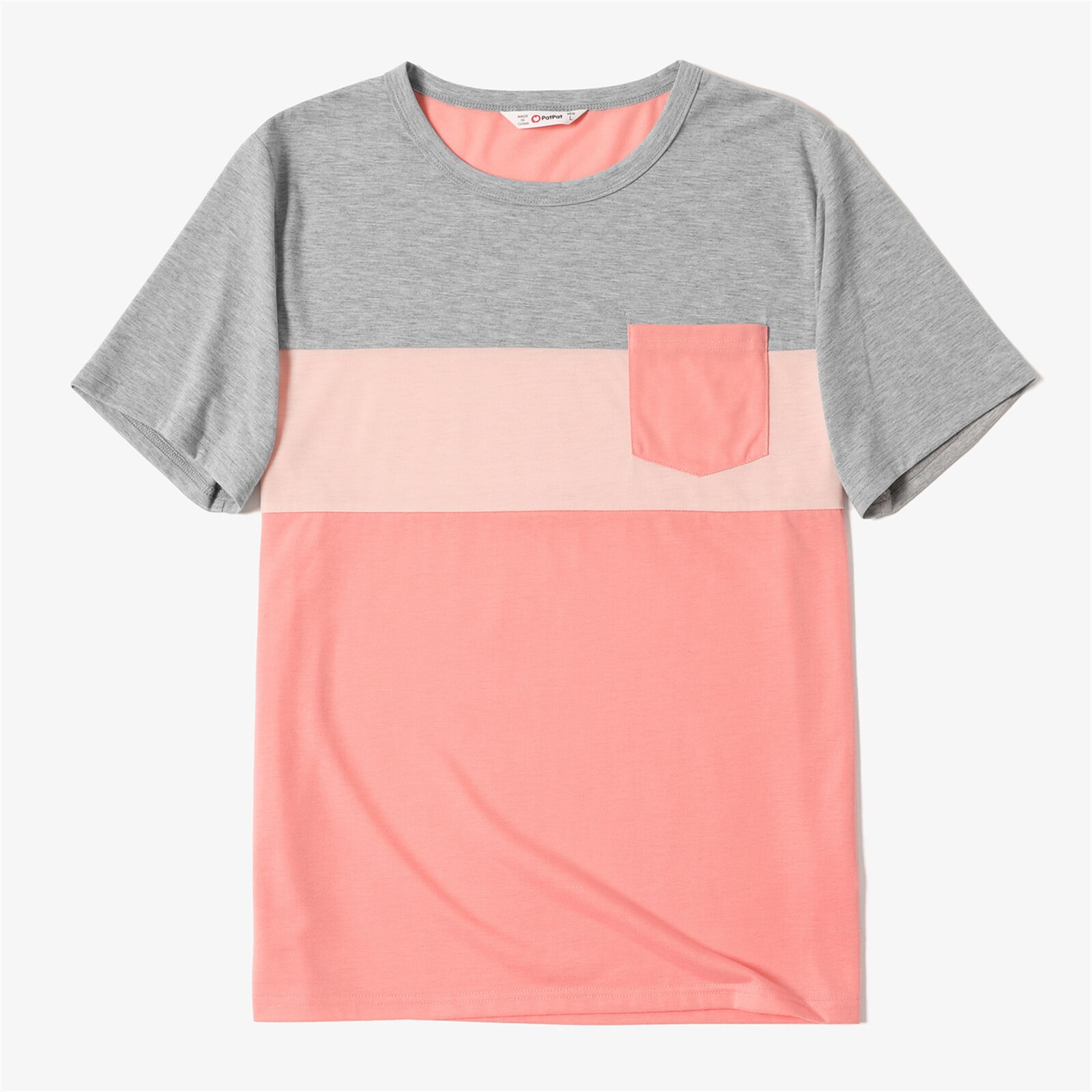 PatPat Family Matching Pink Lace V Neck Sleeveless Ruffle Dresses and Colorblock T-shirts Sets PatPat Family Matching Pink Lace V Neck Sleeveless Ruffle Dresses and Colorblock T-shirts Sets