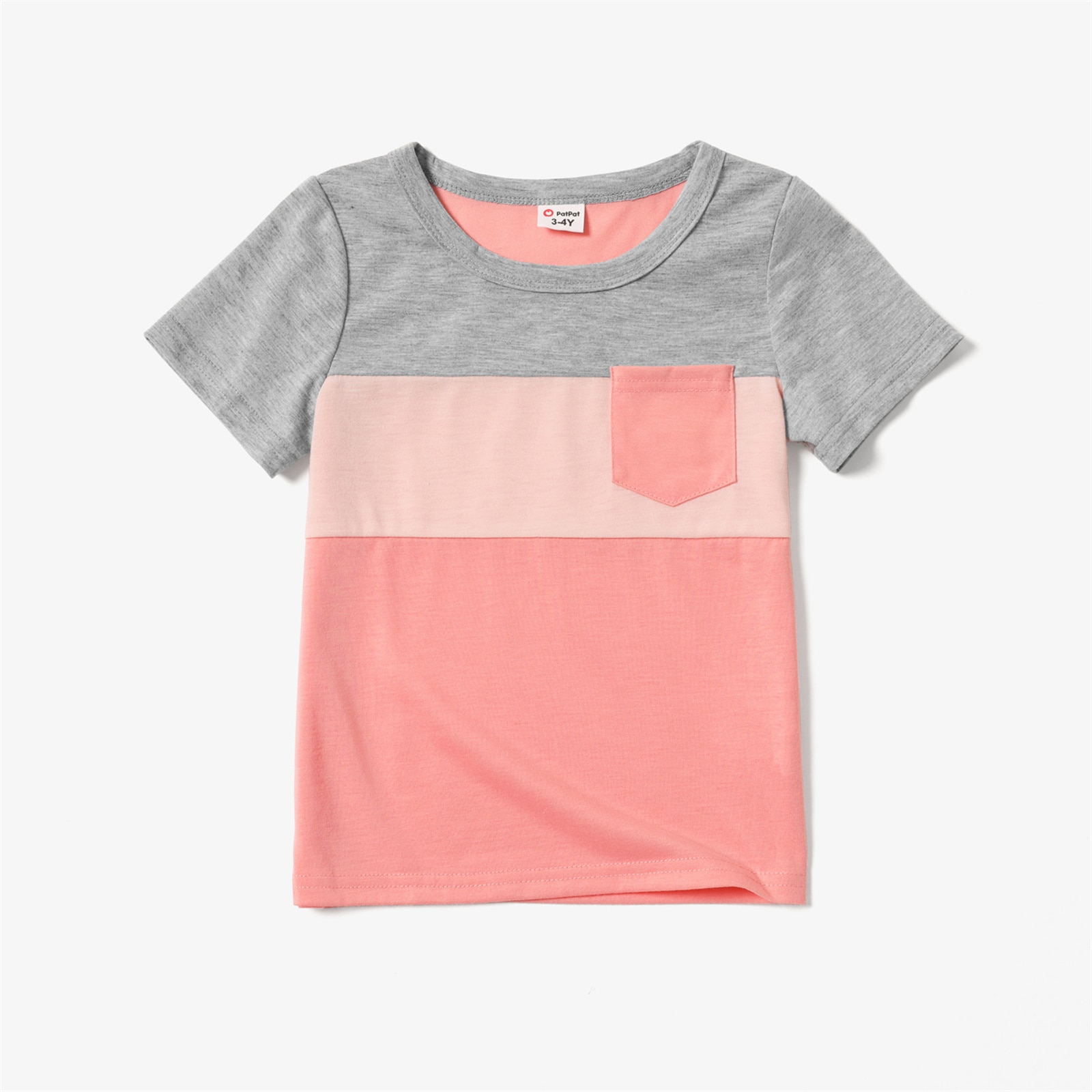 PatPat Family Matching Pink Lace V Neck Sleeveless Ruffle Dresses and Colorblock T-shirts Sets PatPat Family Matching Pink Lace V Neck Sleeveless Ruffle Dresses and Colorblock T-shirts Sets