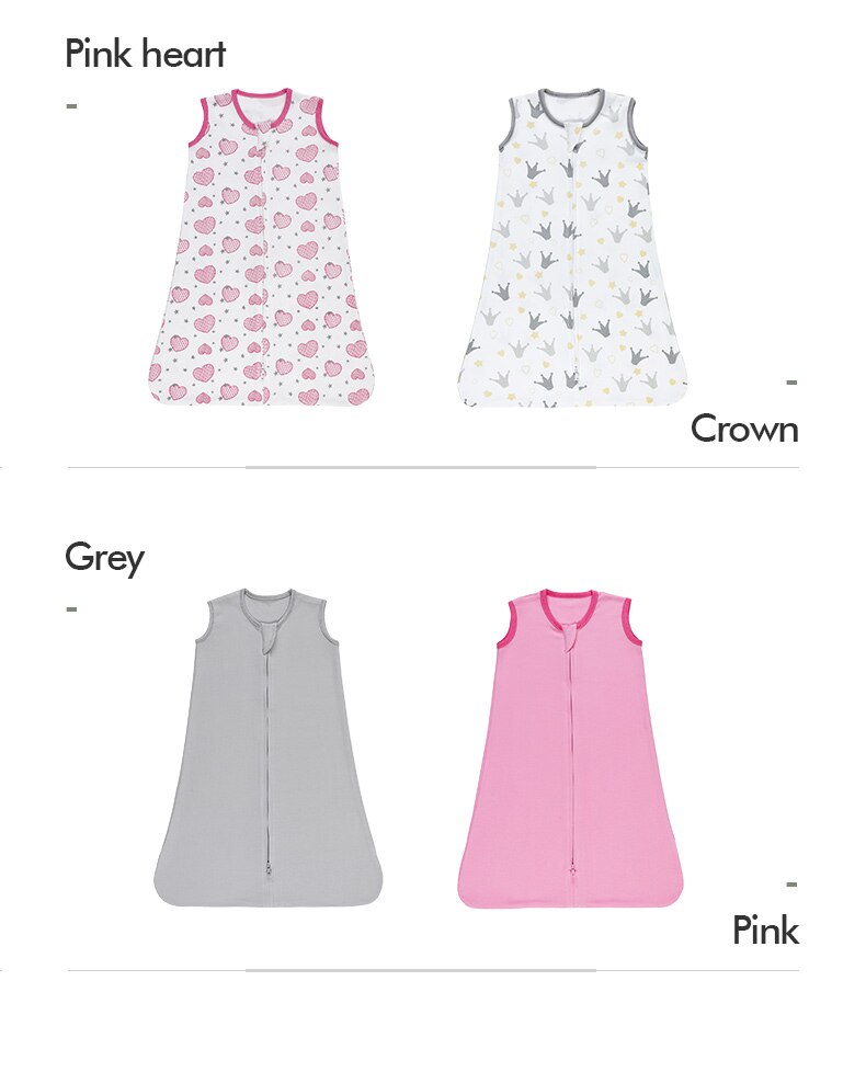 Baby Sleeping Bags Newborn 100% Cotton Sleepsacks Boys Girls Romper Clothes Zipper Sleep Sacks For Kids Baby Bedding Bebe Sacks