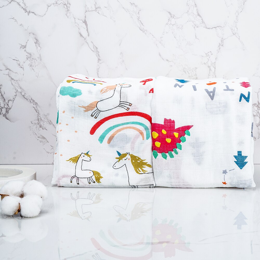 Kangobaby #My Soft Life# 2 Pieces Pack All Season Bamboo Cotton Muslin Swaddle Blanket Newborn Baby Wrap Kangobaby #My Soft Life# 2 Pieces Pack All Season Bamboo Cotton Muslin Swaddle Blanket Newborn Baby Wrap