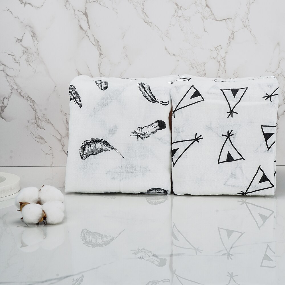 Kangobaby #My Soft Life# 2 Pieces Pack All Season Bamboo Cotton Muslin Swaddle Blanket Newborn Baby Wrap Kangobaby #My Soft Life# 2 Pieces Pack All Season Bamboo Cotton Muslin Swaddle Blanket Newborn Baby Wrap