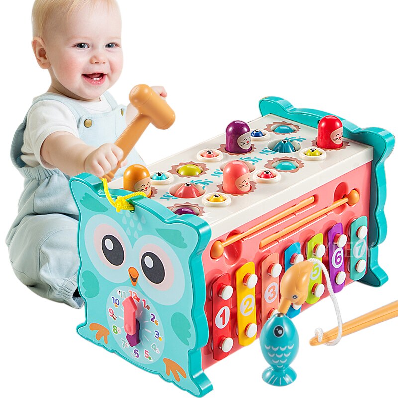 Baby Toys Montessori Learning Educational Toys For Toddler Fishing Piano Fun Game Gear Music Birth Inny 0 6 12 13 24 Months Gift