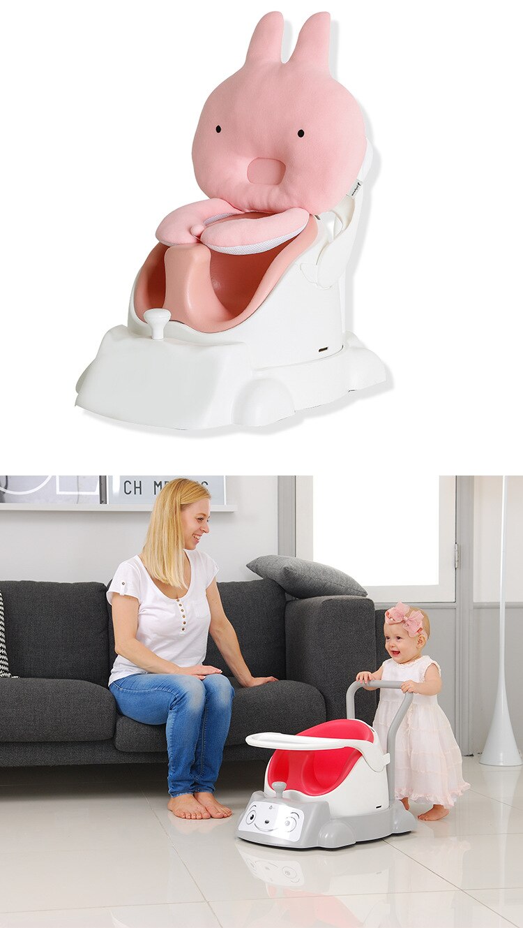 Bebek &ouml;ğrenme sandalye yemek sandalyesi tekerlekler ile bebek y&uuml;r&uuml;teci &ccedil;ocuk oyuncak arabası fren g&uuml;venli dayanıklı y&uuml;r&uuml;te&ccedil; yemek sandalyesi