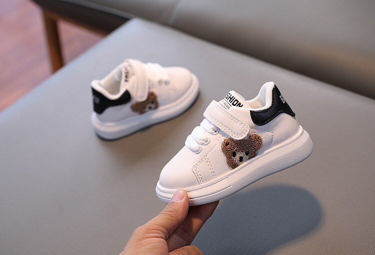 Sonbahar bebek erkek kız Panda Sneakers 1-6 yıl tulumları kızlar i&ccedil;in moda spor ayakkabı nefes erkek kurulu daireler bebek ayakkabı
