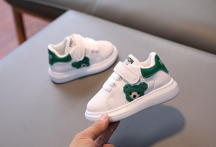 Sonbahar bebek erkek kız Panda Sneakers 1-6 yıl tulumları kızlar i&ccedil;in moda spor ayakkabı nefes erkek kurulu daireler bebek ayakkabı