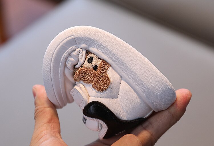 Sonbahar bebek erkek kız Panda Sneakers 1-6 yıl tulumları kızlar i&ccedil;in moda spor ayakkabı nefes erkek kurulu daireler bebek ayakkabı