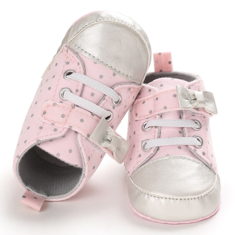 Pembe bebek ayakkabıları prenses moda Sneakers bebek yumuşak taban Anti Slip ilk y&uuml;r&uuml;te&ccedil;ler 0-1 yaşındaki bebek vaftiz ayakkabıları