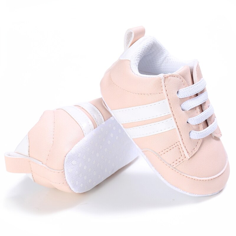 Pembe bebek ayakkabıları prenses moda Sneakers bebek yumuşak taban Anti Slip ilk y&uuml;r&uuml;te&ccedil;ler 0-1 yaşındaki bebek vaftiz ayakkabıları
