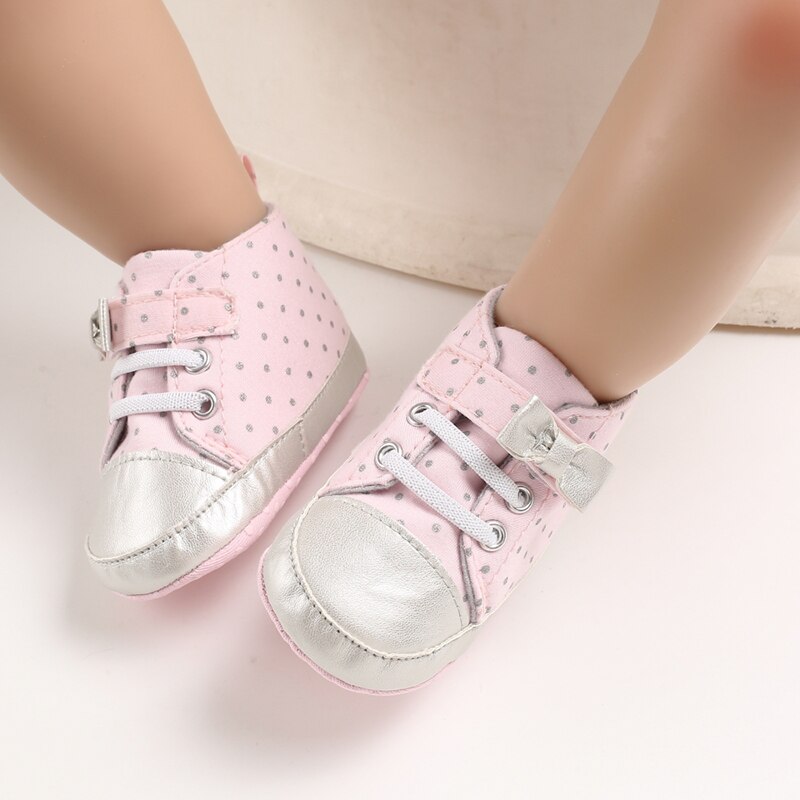 Pembe bebek ayakkabıları prenses moda Sneakers bebek yumuşak taban Anti Slip ilk y&uuml;r&uuml;te&ccedil;ler 0-1 yaşındaki bebek vaftiz ayakkabıları