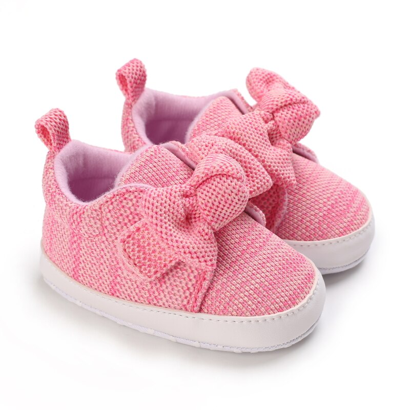 Pembe bebek ayakkabıları prenses moda Sneakers bebek yumuşak taban Anti Slip ilk y&uuml;r&uuml;te&ccedil;ler 0-1 yaşındaki bebek vaftiz ayakkabıları