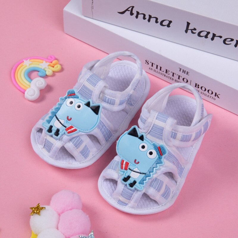 Bebek ilk y&uuml;r&uuml;y&uuml;şe yaz kız erkek bebek sandalet sevimli &ccedil;i&ccedil;ek kaymaz pamuk taban bebek ayakkabısı