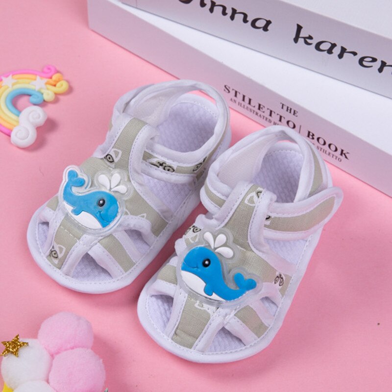 Bebek ilk y&uuml;r&uuml;y&uuml;şe yaz kız erkek bebek sandalet sevimli &ccedil;i&ccedil;ek kaymaz pamuk taban bebek ayakkabısı