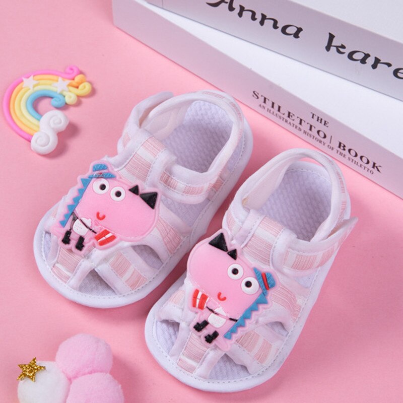 Bebek ilk y&uuml;r&uuml;y&uuml;şe yaz kız erkek bebek sandalet sevimli &ccedil;i&ccedil;ek kaymaz pamuk taban bebek ayakkabısı