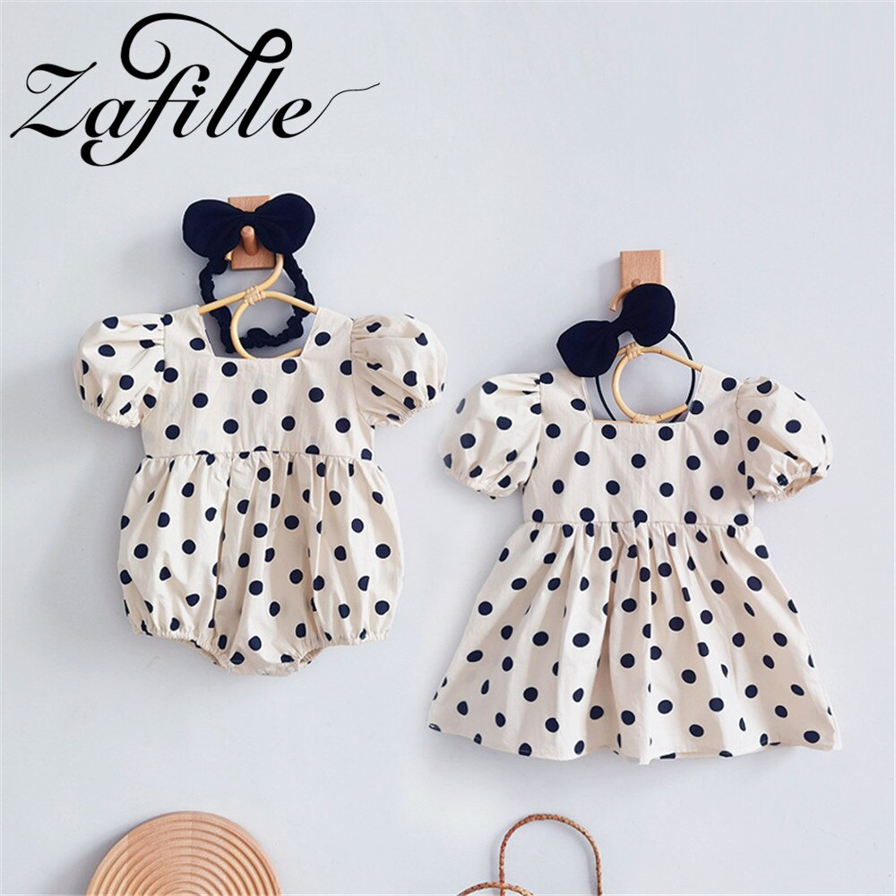 ZAFILLE Matching Sister Outfits Polka Dot Baby's Rompers Summer Kids Toddler Costume Sweet Baby Clothes Set Children's Clothing ZAFILLE Matching Sister Outfits Polka Dot Baby's Rompers Summer Kids Toddler Costume Sweet Baby Clothes Set Children's Clothing