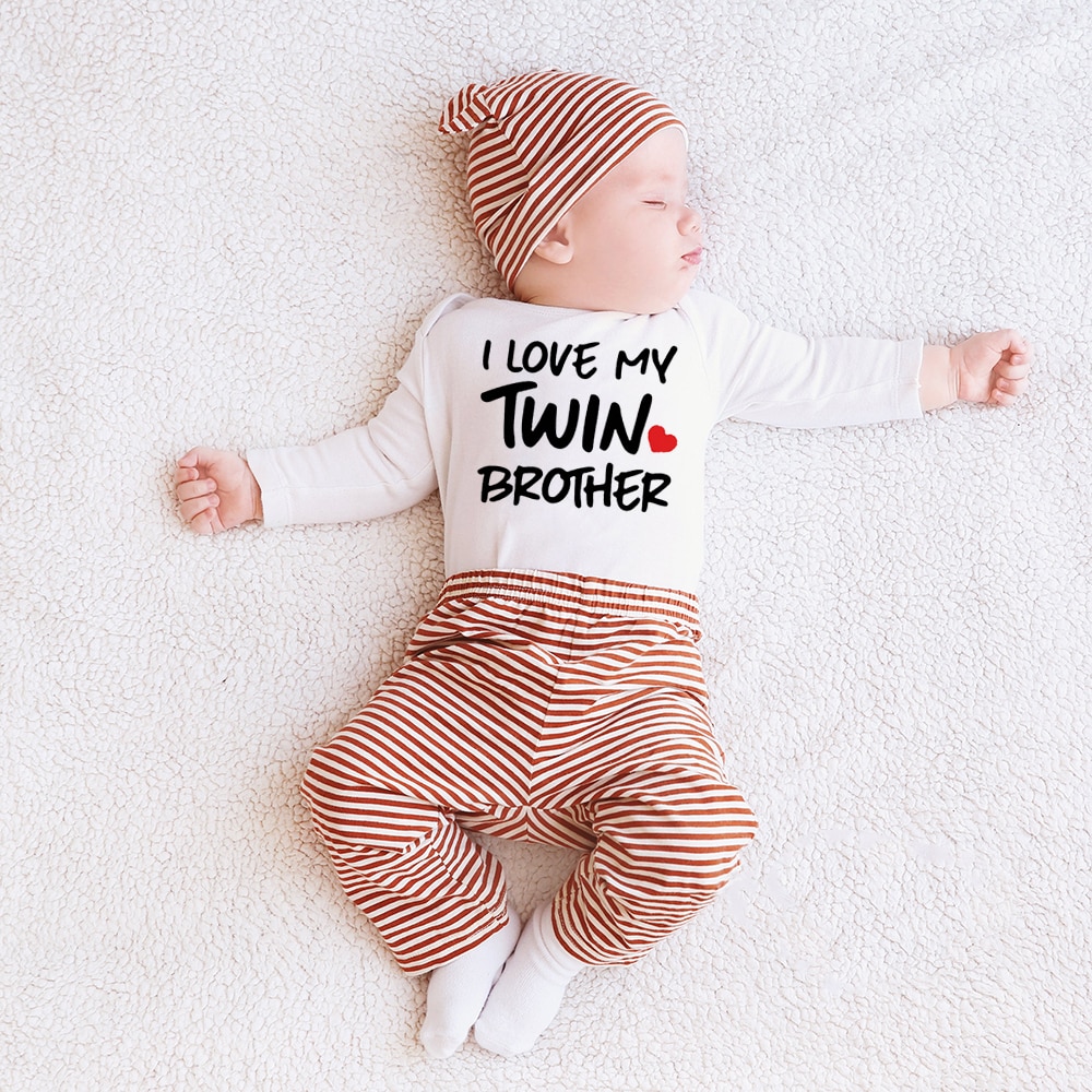 Newborn Infant Baby Boy Girls Bodysuit TWIN SISTER TWIN BROTHER Printing Jumpsuit Clothes Outfits Baby Twin Shower Gift Newborn Infant Baby Boy Girls Bodysuit TWIN SISTER TWIN BROTHER Printing Jumpsuit Clothes Outfits Baby Twin Shower Gift