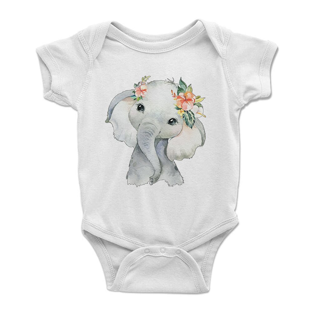 2pcs Infants Twin Brothers Sisters Baby Rompers Cute Baby Girl Clothes Lovely Little Elephant Bodysuit for Newborns Ropa Bebe