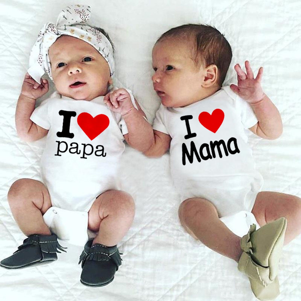 I Love Mama and Papa Print Newborn BabyRomper Twins Siblings Matching Clothes Infant Sisters Brothers Funny Jumpsuit I Love Mama and Papa Print Newborn BabyRomper Twins Siblings Matching Clothes Infant Sisters Brothers Funny Jumpsuit