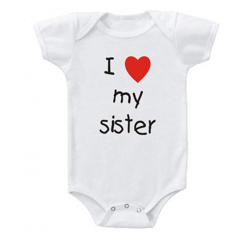 I Love My Sister Brother Baby Casual Bodysuits Twins Baby Boys Girls s Rompers Short Sleeve Summer Infant Outfits Clothes I Love My Sister Brother Baby Casual Bodysuits Twins Baby Boys Girls s Rompers Short Sleeve Summer Infant Outfits Clothes