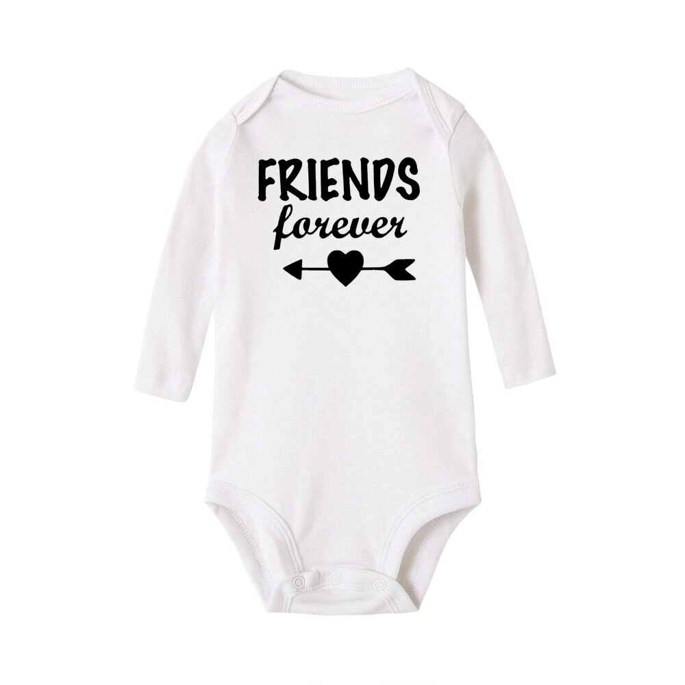 1 Pc Born Together and Friends Forever Baby Autumn Long Sleeves Jumpsuit Twins Baby Bodysuits Toddler Casual Ropa 1 Pc Born Together and Friends Forever Baby Autumn Long Sleeves Jumpsuit Twins Baby Bodysuits Toddler Casual Ropa