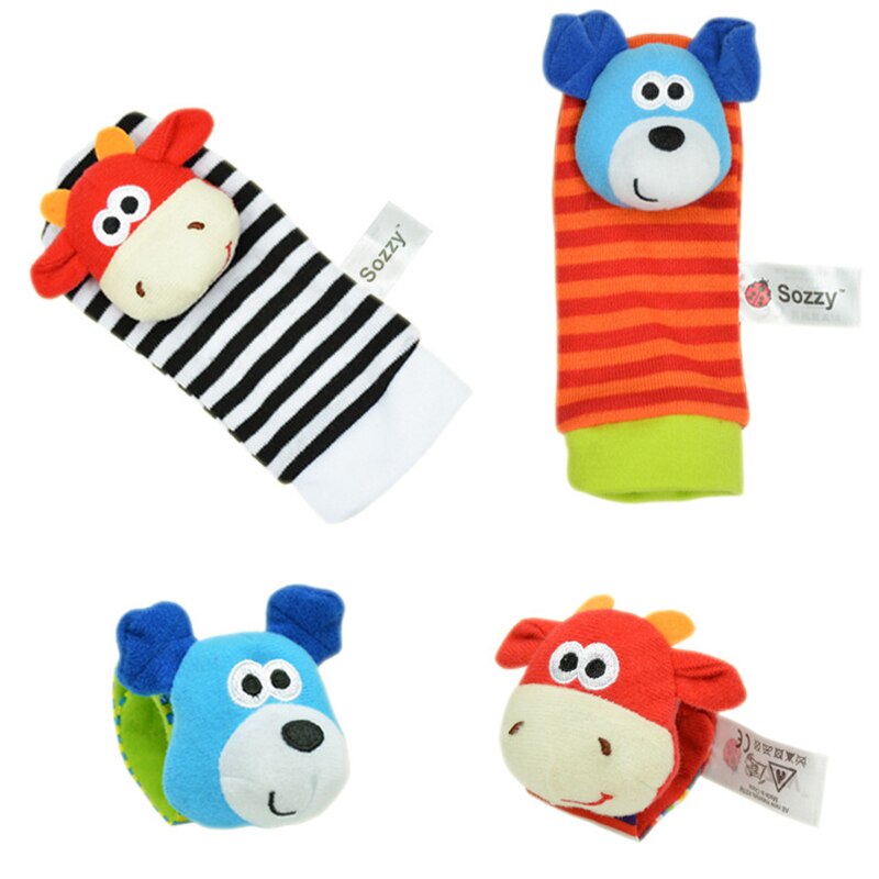 4Pcs/Set Wrist Rattles Foot Finder Rattle Sock Baby Toy Arm Hand Feet Activity Rattle Present Gift for Newborn Infant Babies Boy 4Pcs/Set Wrist Rattles Foot Finder Rattle Sock Baby Toy Arm Hand Feet Activity Rattle Present Gift for Newborn Infant Babies Boy