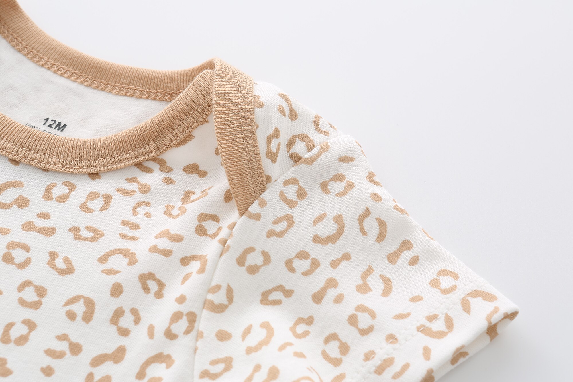 2023 Newborn Baby Girl Clothes 6Pieces Bodysuits Solid Color Cotton Baby Boy Clothes Set Cartoon Short Sleeve Bebes