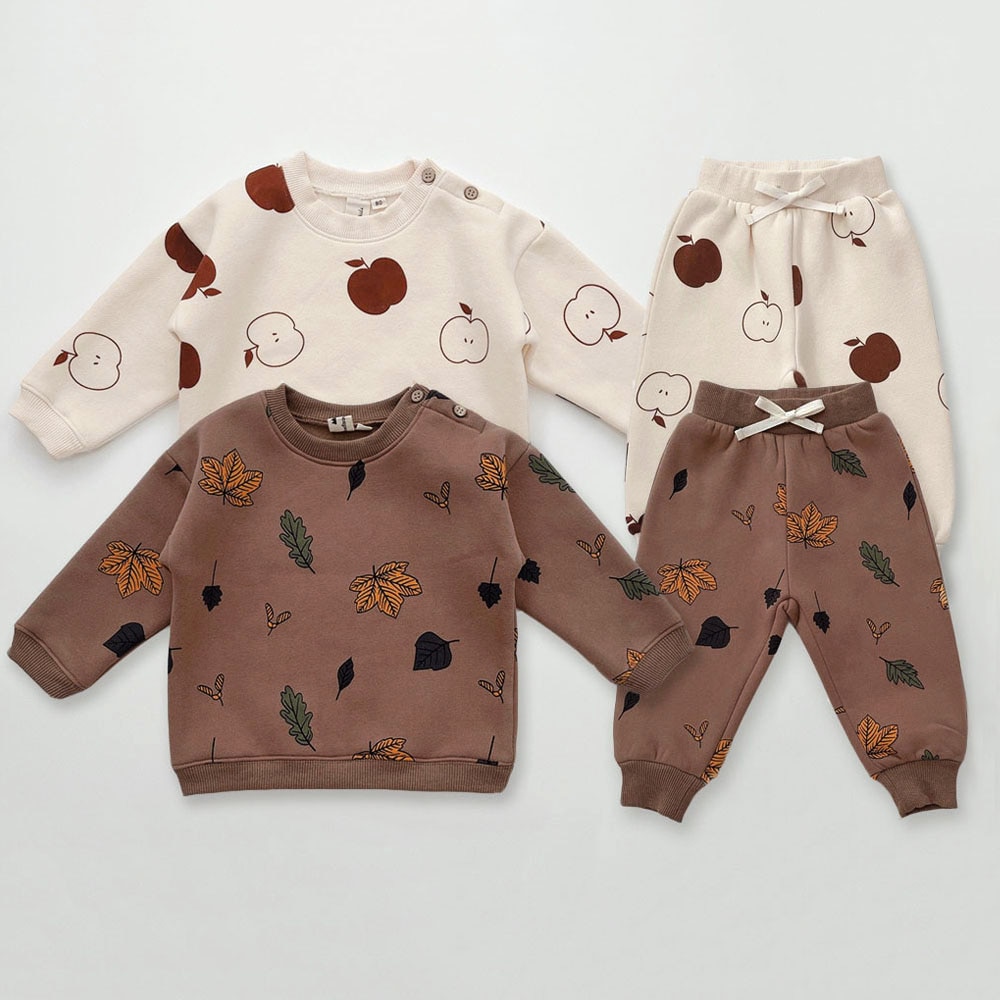 2Pcs Spring Baby Girl Boy Clothes Set Embroidery Thicken Fleece Warm Sweatshirt + Pant Baby Boy Tracksuit Toddler Clothes Outfit 2Pcs Spring Baby Girl Boy Clothes Set Embroidery Thicken Fleece Warm Sweatshirt + Pant Baby Boy Tracksuit Toddler Clothes Outfit
