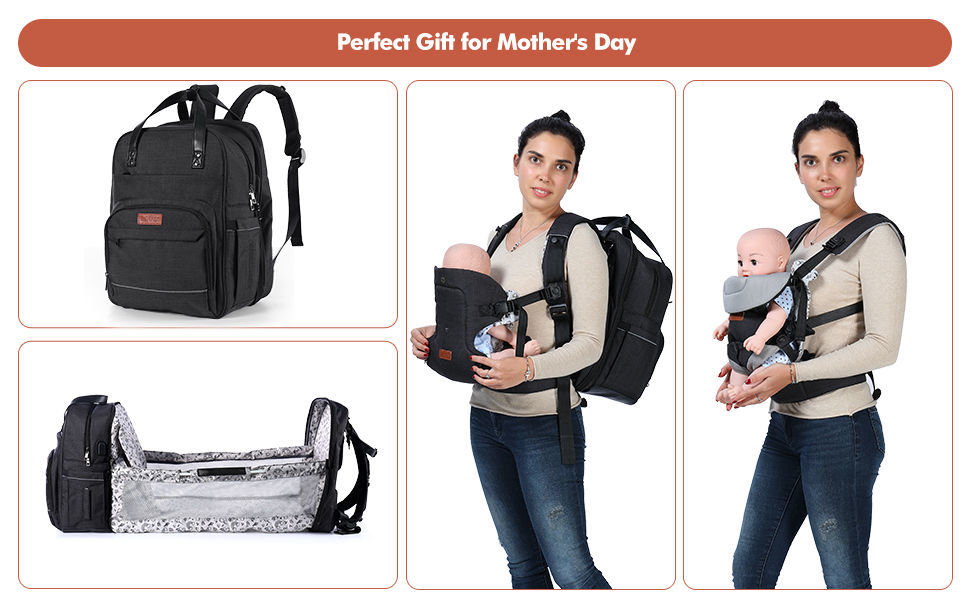 Yeni annelik sırt &ccedil;antası bebek i&ccedil;in &ccedil;ok fonksiyonlu anne sırt &ccedil;antası taşıyıcı ile yenidoğan bebek anne i&ccedil;in anne i&ccedil;in bebek bezi &ccedil;antası &ccedil;anta