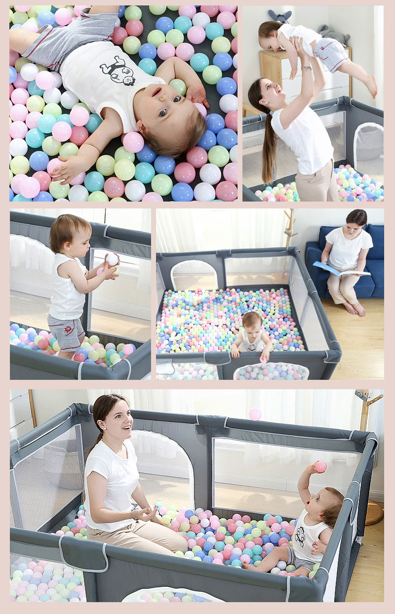 Bebek ve bebekler i&ccedil;in &ccedil;ift kapı oyun parkı b&uuml;y&uuml;k boy nefes &ccedil;ocuk oyun parkı ile sağlam g&uuml;venlik Playard &ccedil;it