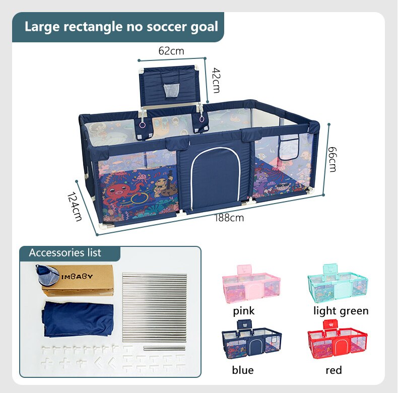 IMBABY Baby Playpen Safety Barrier Children's Playpens Kids Fence Balloons Pit Pool Balls For Newborn Balls Playground Basketbal