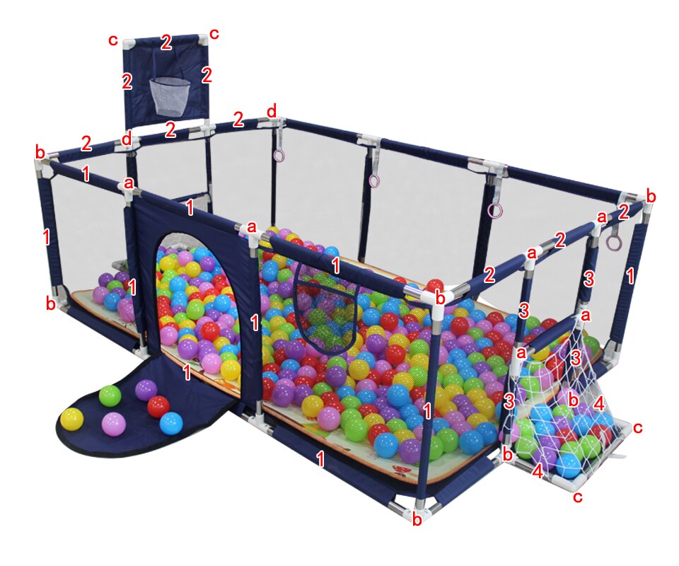 IMBABY Baby Playpen Safety Barrier Children's Playpens Kids Fence Balloons Pit Pool Balls For Newborn Balls Playground Basketbal