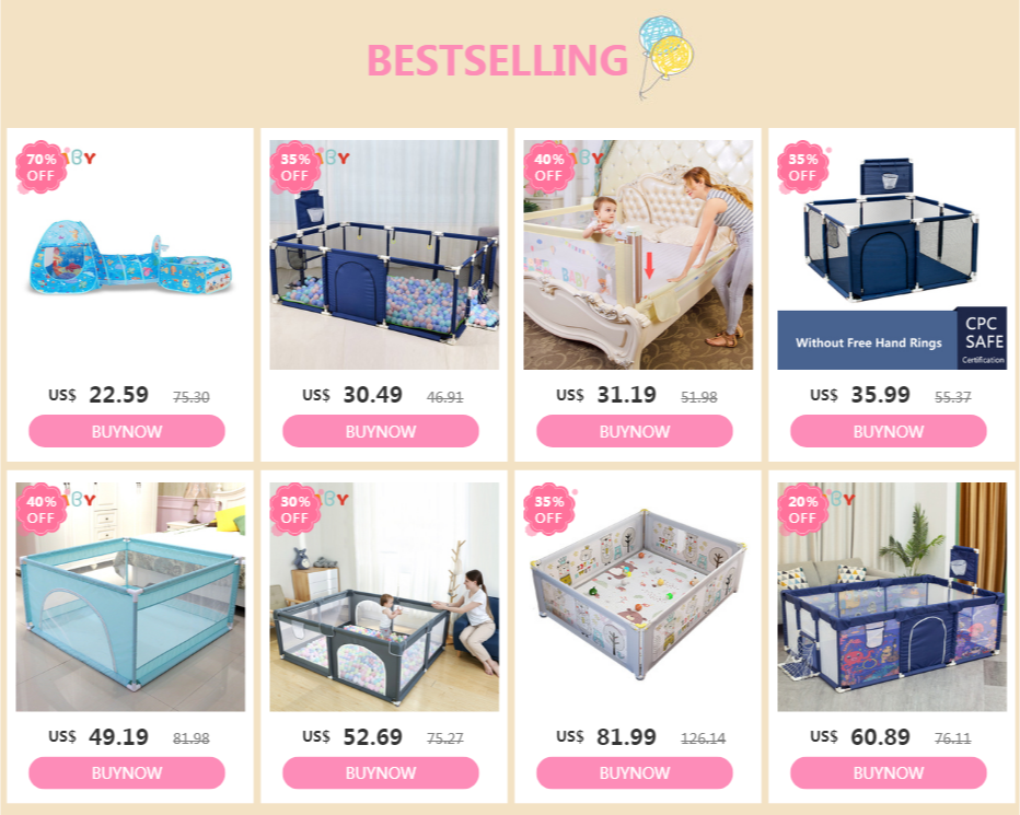 IMBABY Baby Playpen Safety Barrier Children's Playpens Kids Fence Balloons Pit Pool Balls For Newborn Balls Playground Basketbal