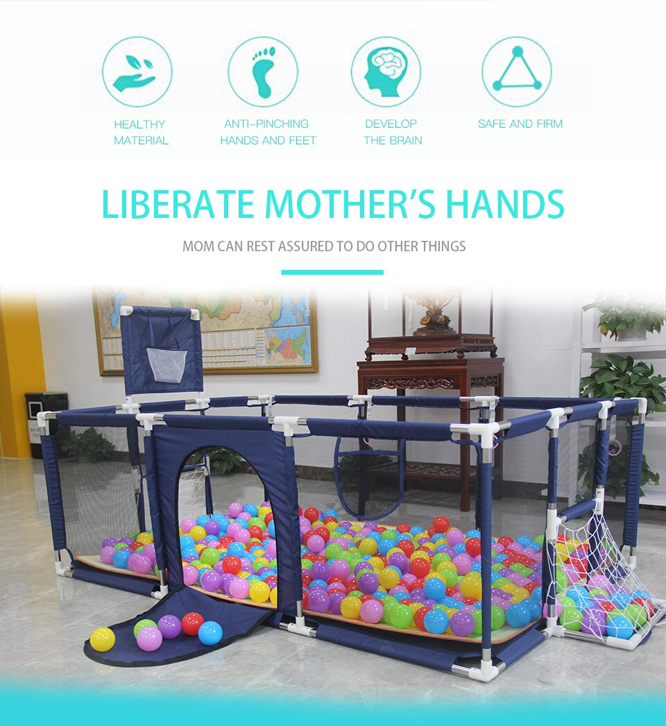 IMBABY Baby Playpen Safety Barrier Children's Playpens Kids Fence Balloons Pit Pool Balls For Newborn Balls Playground Basketbal
