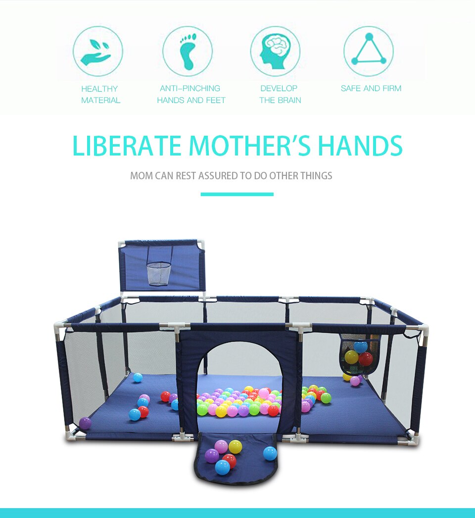 IMBABY Baby Playpen Safety Barrier Children's Playpens Kids Fence Balloons Pit Pool Balls For Newborn Balls Playground Basketbal