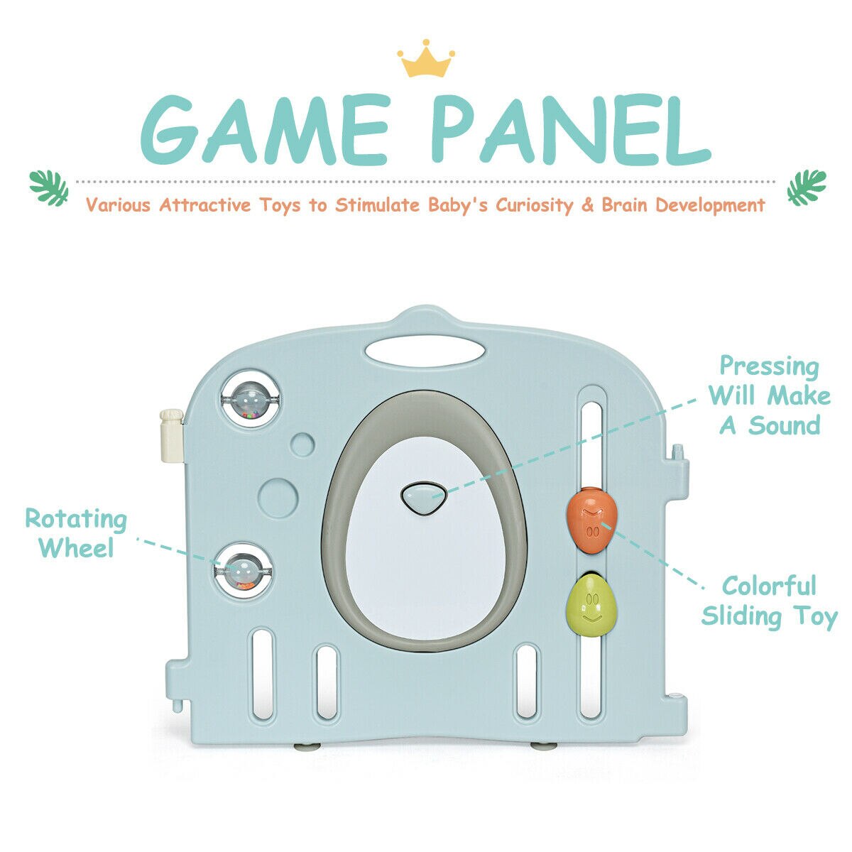 Costway Kids Baby Playpen 14 Panel Activity Center Safety Play Yard Home Indoor Outdoor Costway Kids Baby Playpen 14 Panel Activity Center Safety Play Yard Home Indoor Outdoor