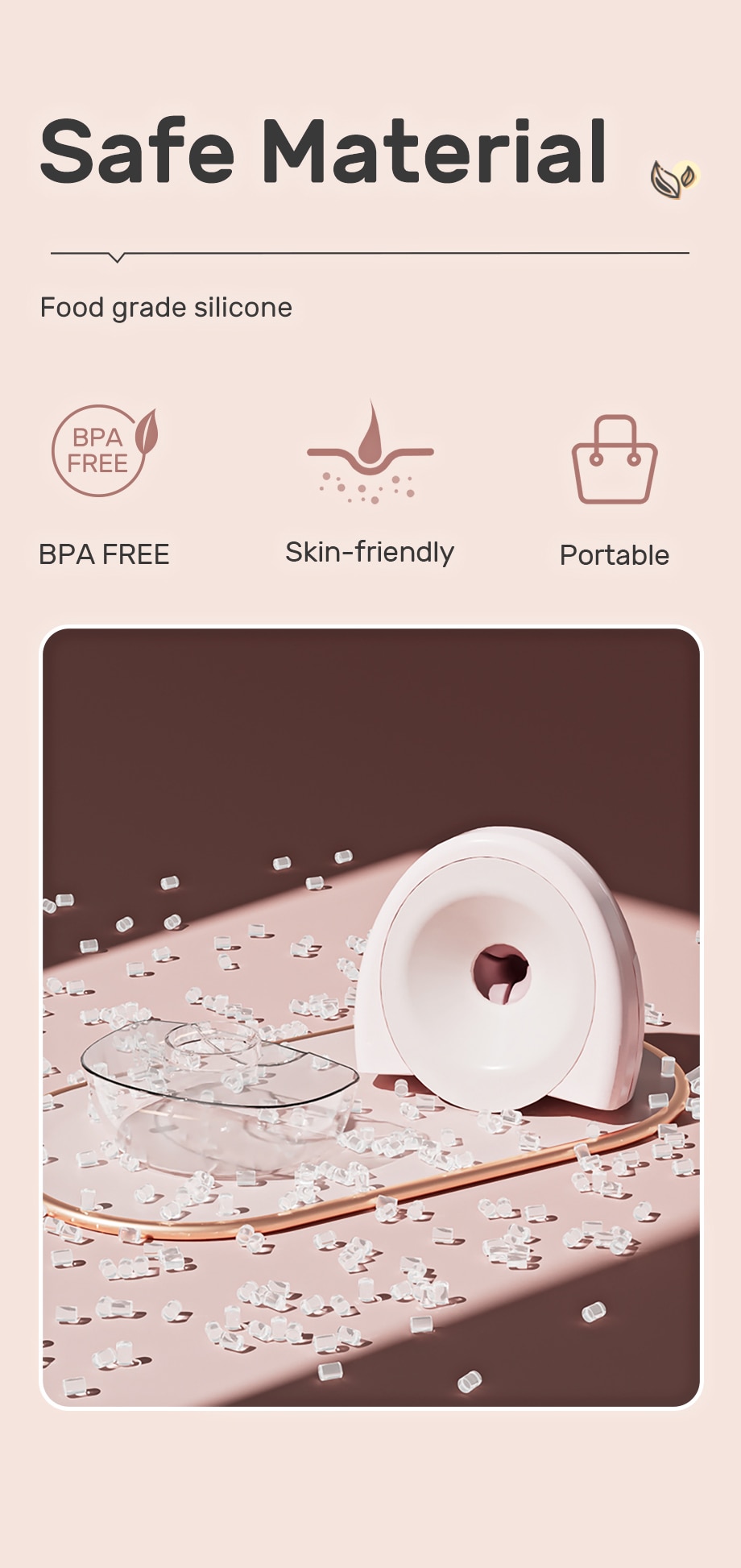 NCVI Wearable Breast Pump, Hands Free Breast Pump, 3 Modes & 9 Levels, Painless Ultra Quiet Rechargeable Battery, 21/24mm Flange