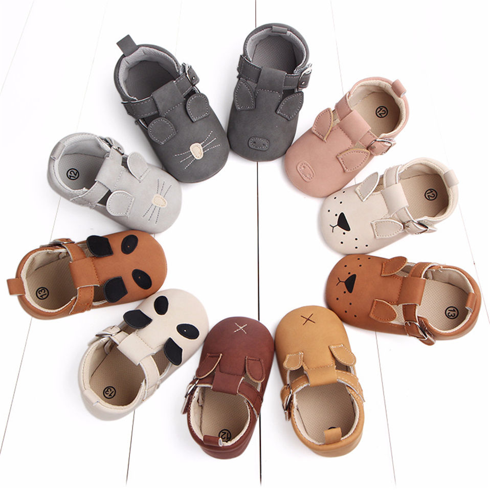 Baby Shoes for 0-18 Months Cute Animal Style First Walkers Breathable Non-slip Toddler Boys Girls Prewalkers Babies Flat Shoes