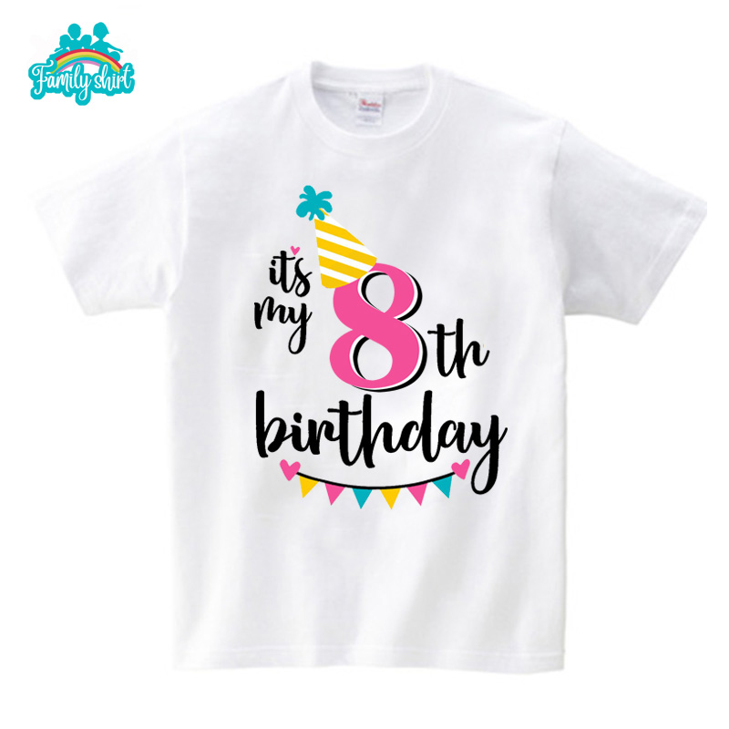 Family Outfits Party T Shirt Summer Matching Outfits Birthday Party TShirt Children Toddler T Shirts Mommy Clothes Daddy Baby
