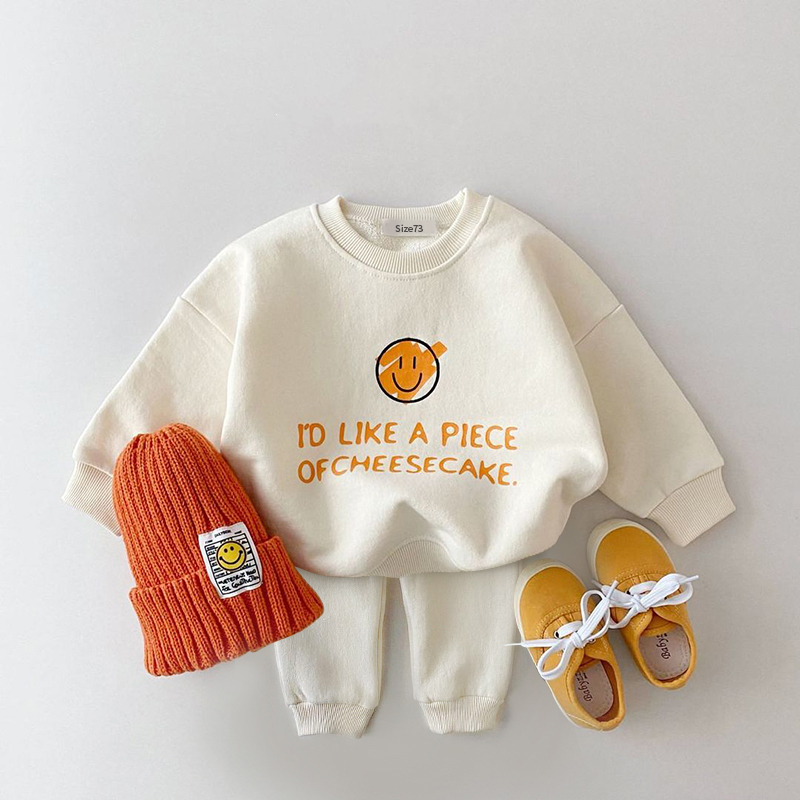 2023 Autumn Korea Baby Boy Girl Clothes Set Newborn Infant Outfits Long Sleeve Children Casual Sweatshirt + Harem Pants Clothing