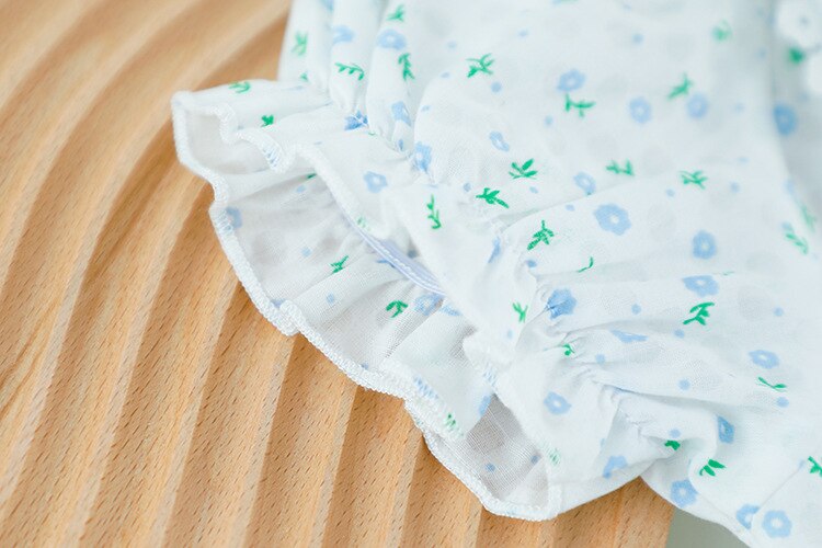 Summer Girls Clothes Sets Small Flower 2022 New Fashion Style From 1 to 5 Years Old Children Clothes T-shirt Short Baby Suit