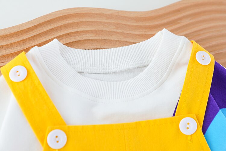 Boys Clothing Set Fashion New Autumn Gilrs Baby Suspender Suit High Quality Infant 1 2 3 Years Old